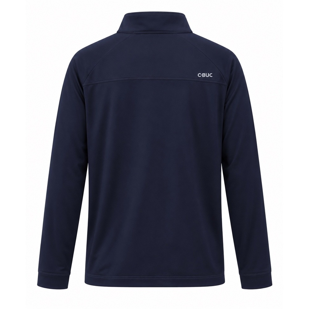 CBUK Cutter Buck Cleveland Indians Quarter Zip Pullover Mens Large Navy Blue MLB - Picture 2 of 7